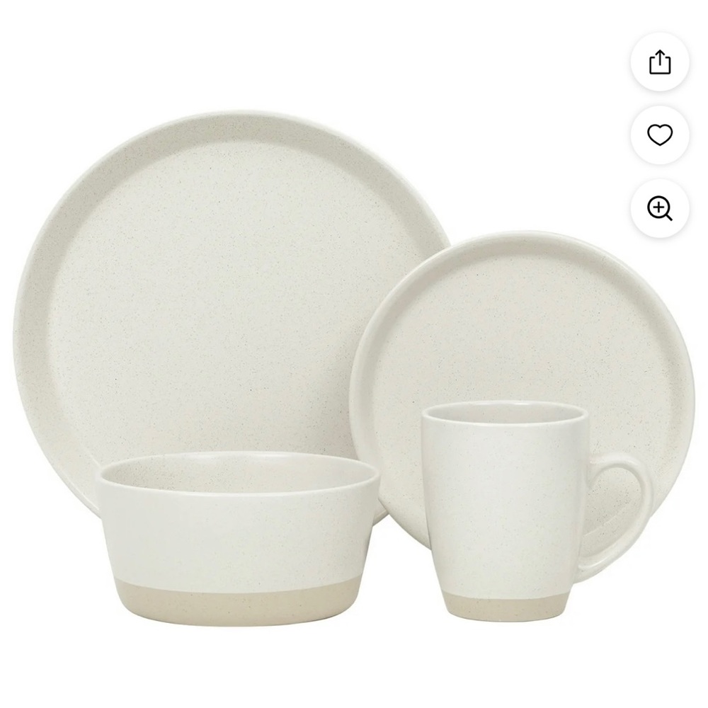 S & Co. Dinnerset 16PC 2 Tone Cream (x2) BRAND NEW UNOPENED